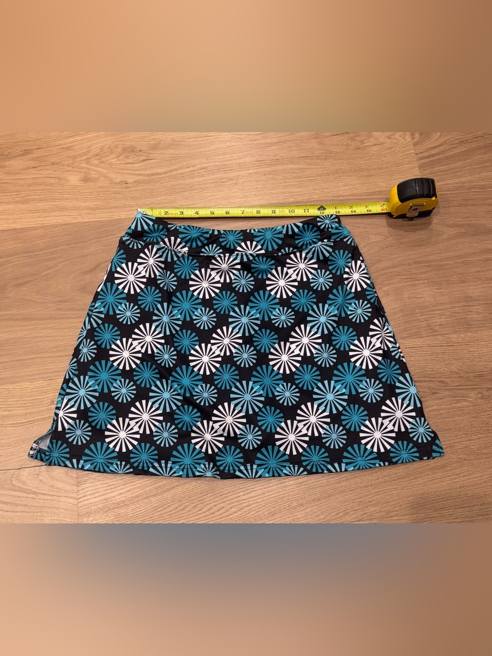 NWOT Women’s Black Skort with Teal Accents